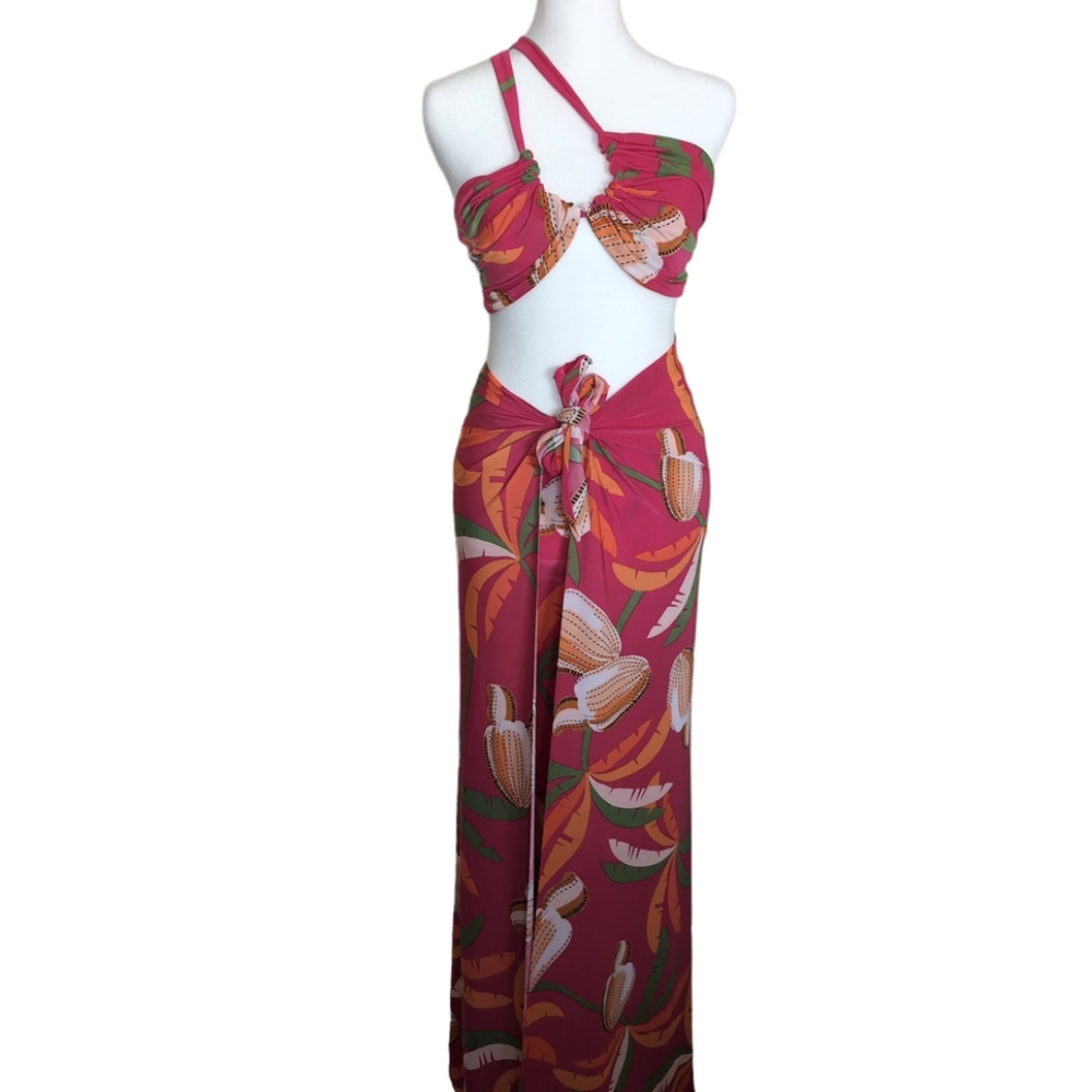 Tropical Caju Vibes Pant Wrap and Bandeau Set